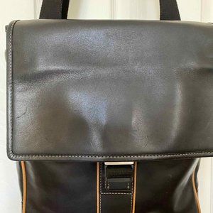 Coach Black Leather Messenger Bag